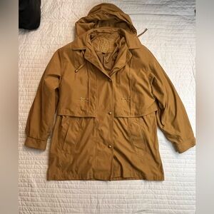 Fleet Street tan lightweight hooded jacket